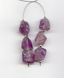 Amethyst Double Natural Necklace, click for larger picture