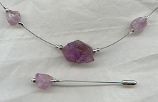 Amethyst Natural Necklace Set, click for larger picture