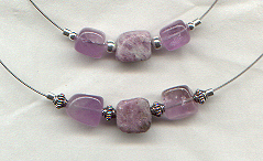 Amethyst and Lepidolite Necklace, click for larger picture