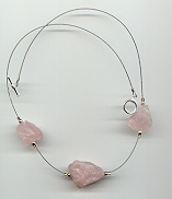 Rose Quartz Necklace Natural, click for larger picture