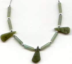 Green Aventurine and Calcite Necklace, click for larger picture