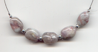 Lepiodolite Necklace, click for larger picture